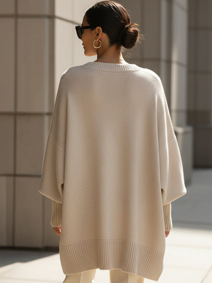 Jeanne pull oversize en cachemire - Bleu Marine