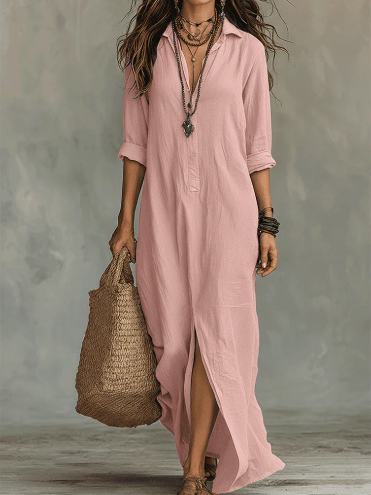 SAULE | Robe Maxi Effortless Silhouette Flatteuse Polyvalente Pour Un Port Quotidien