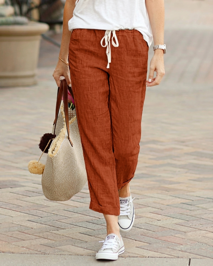 Jodie pantalon jogger à cordon - Orange
