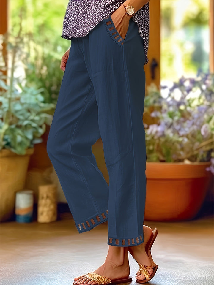 Wren | Pantalons courts décontractés avec finitions côtelées