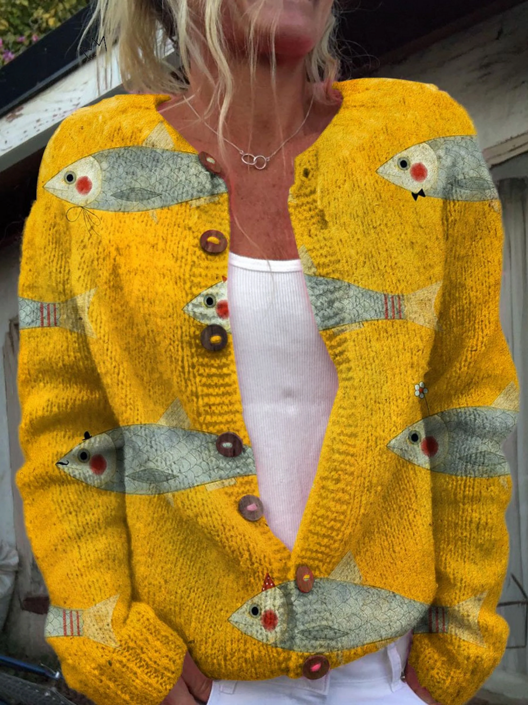 Anouk cardigan vintage à motifs