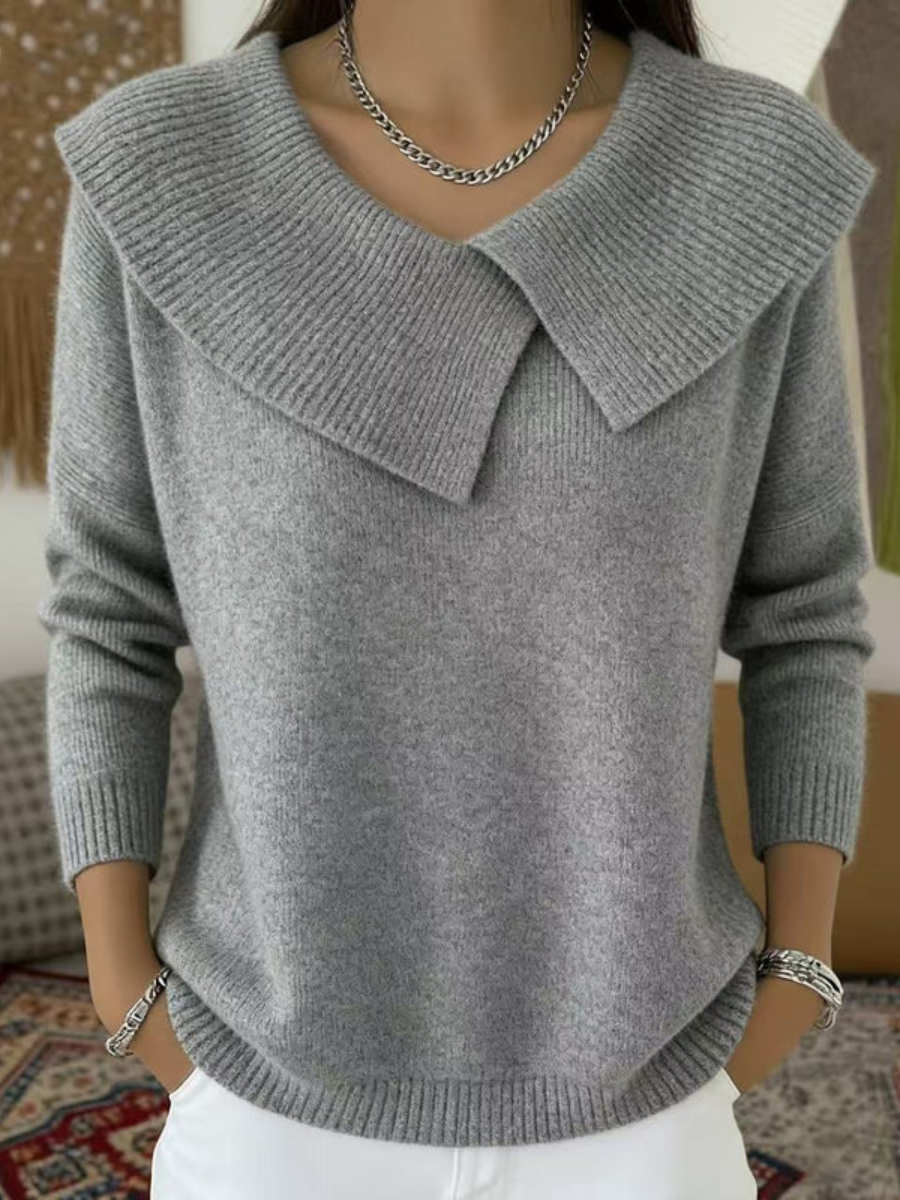 Clémence™ | Pull Chaud à Col Doux