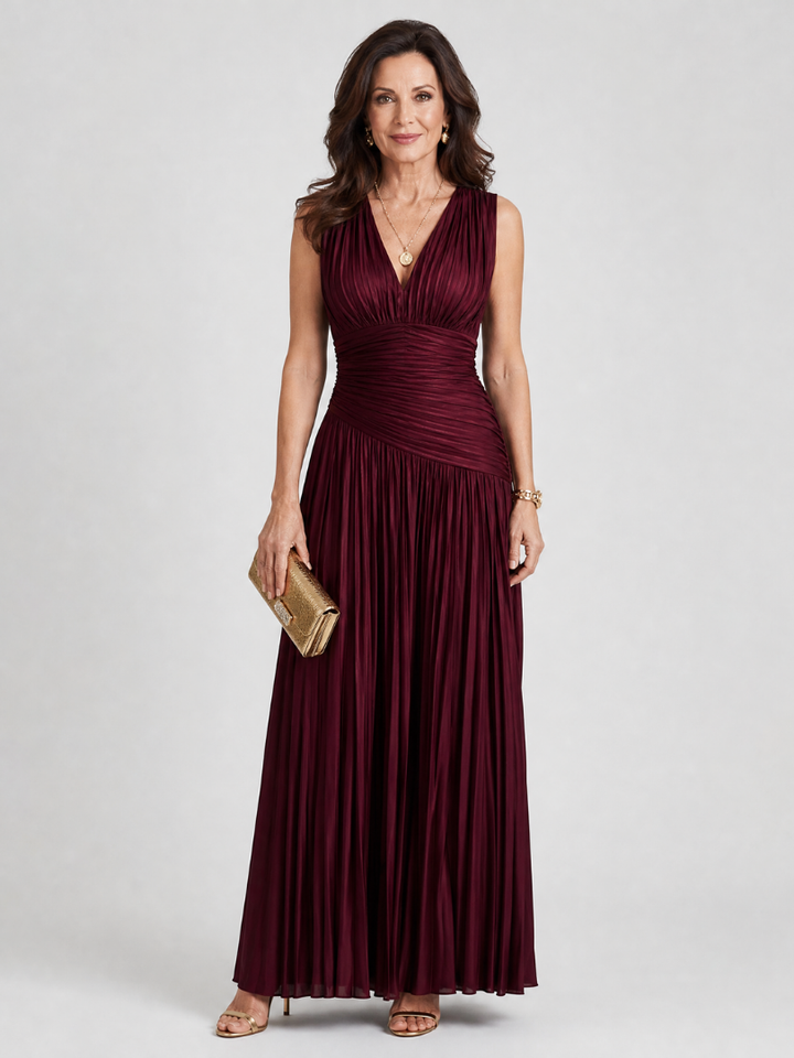 Bellamy robe plissée drapée de luxe