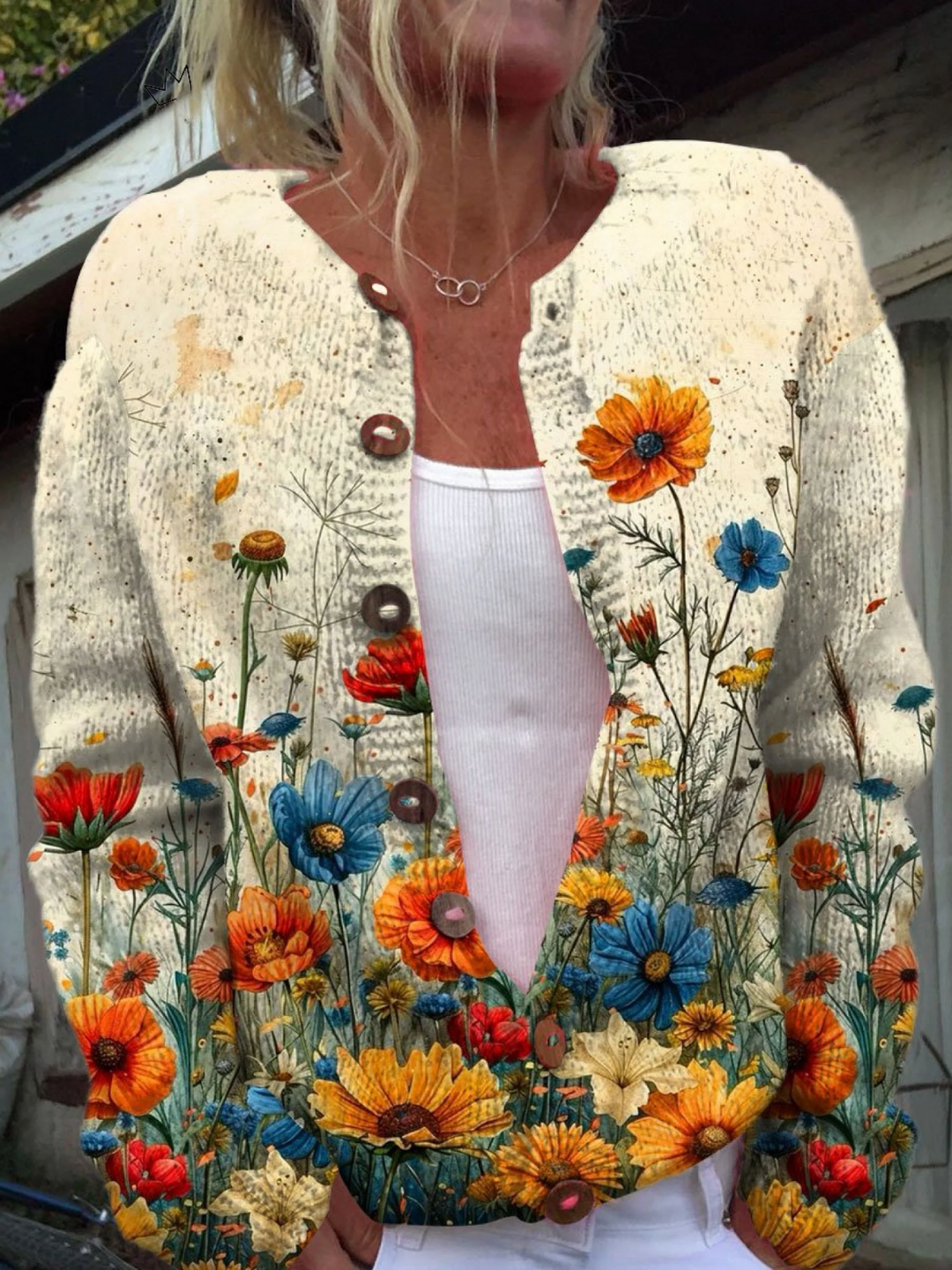 Solange cardigan fleuri vintage