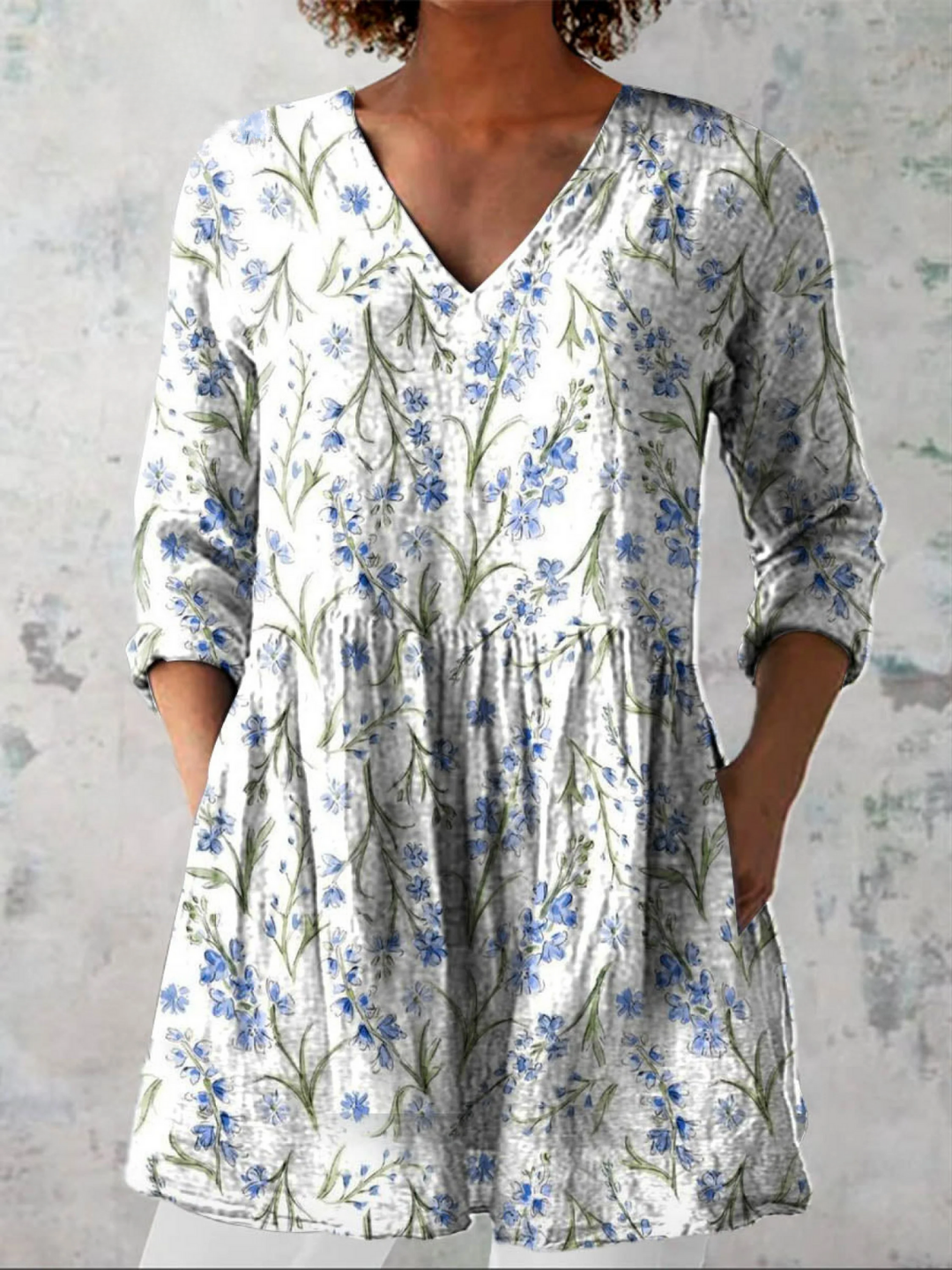 Alisa | Chemise Longue Col en V