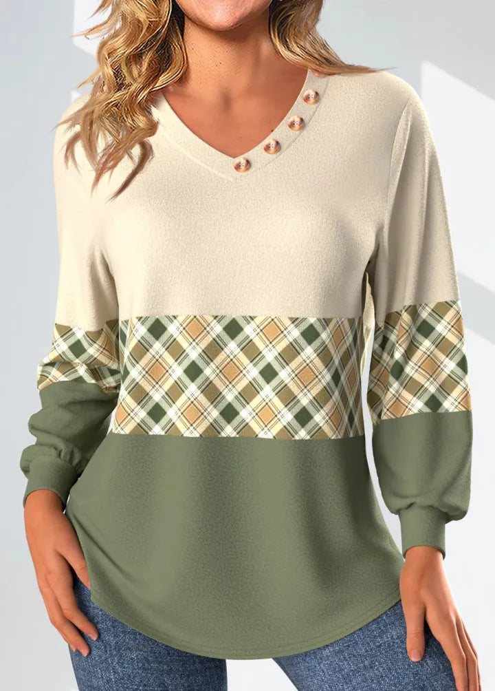 Annelie | Pull avec Motif à Carreaux