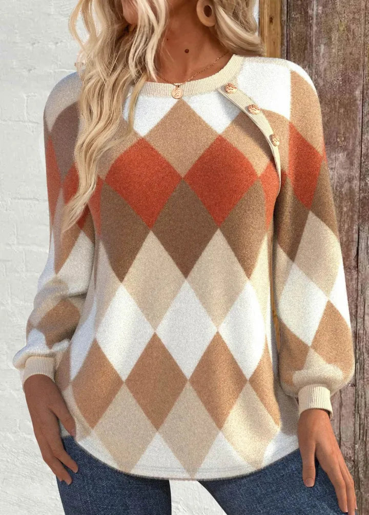 T-shirt en tricot avec détail de bouton