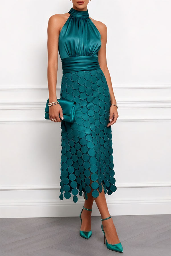 Robe midi de cérémonie Vert foncé