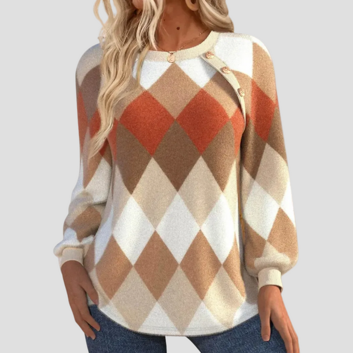 T-shirt en tricot avec détail de bouton