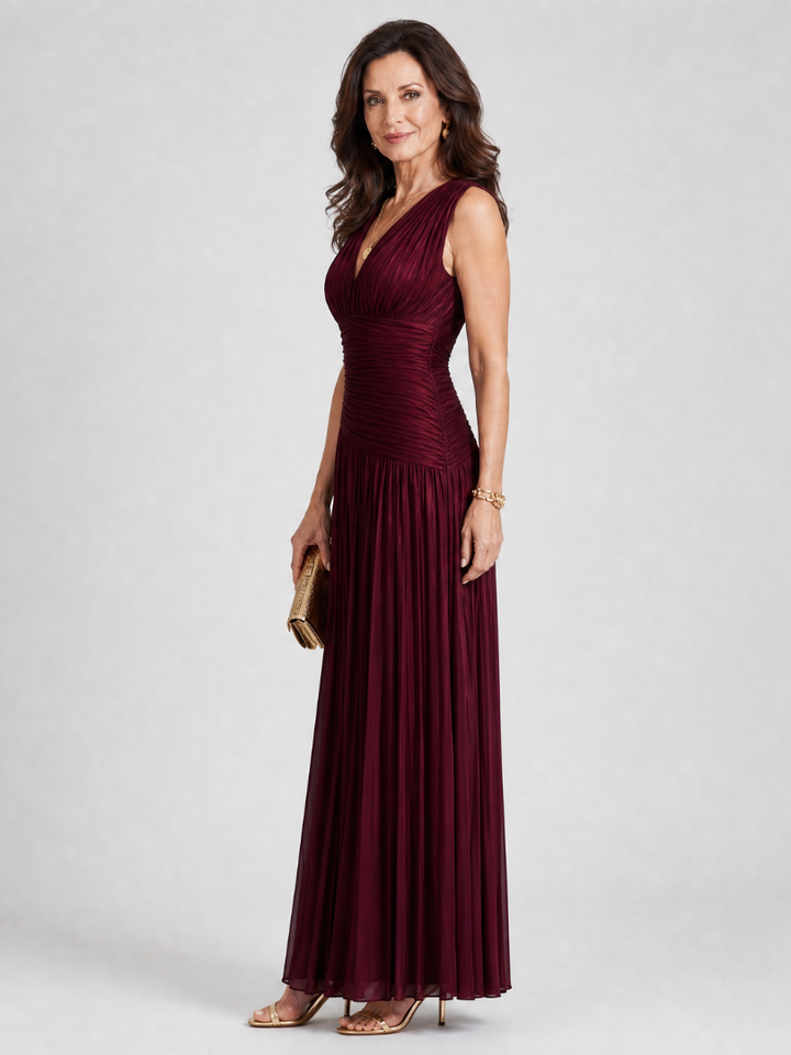 Bellamy robe plissée drapée de luxe