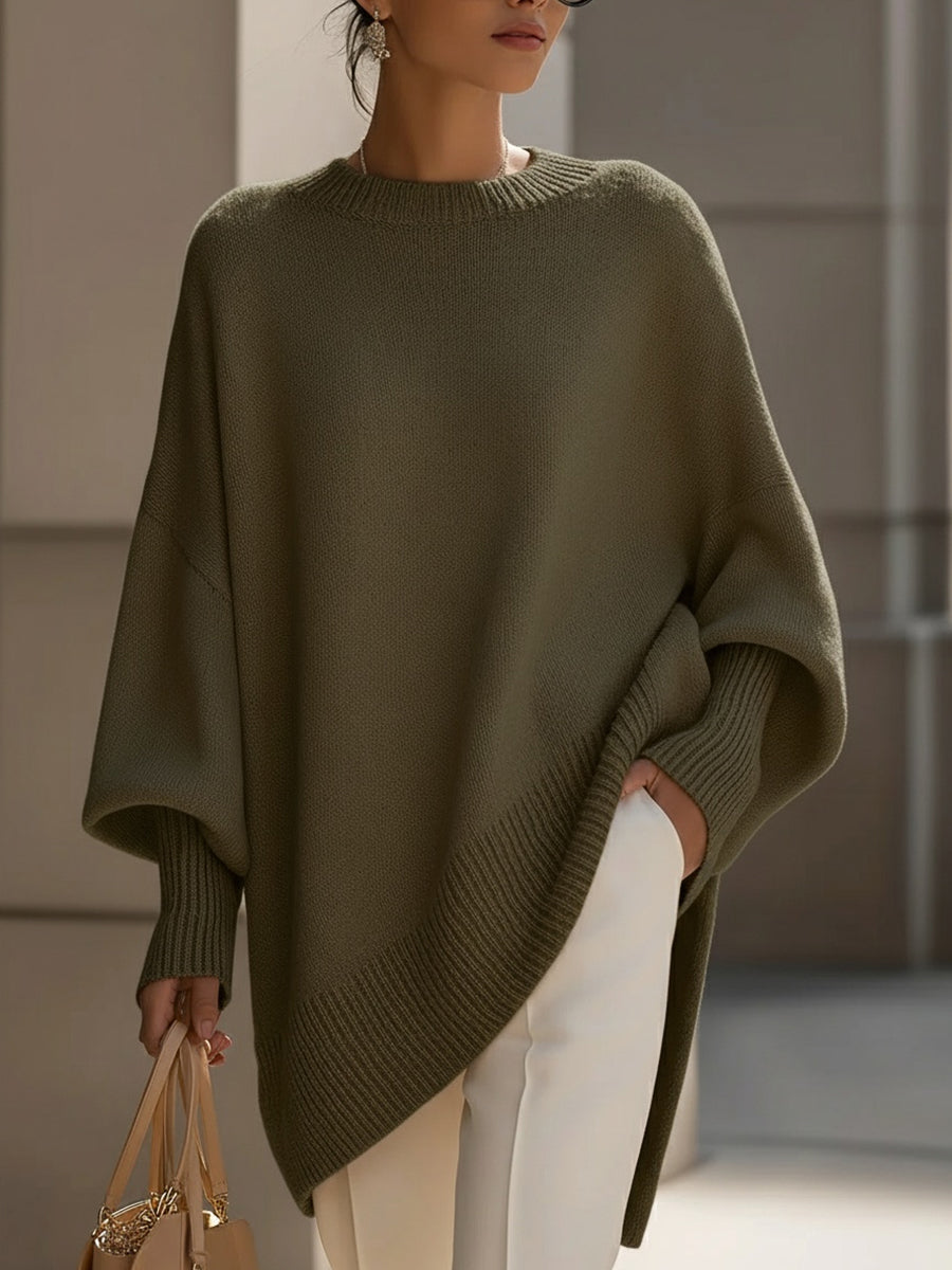 Jeanne pull oversize en cachemire - Vert Olive