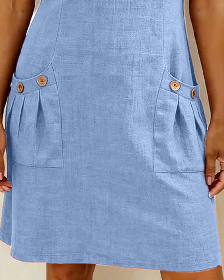 Robe en coton et lin