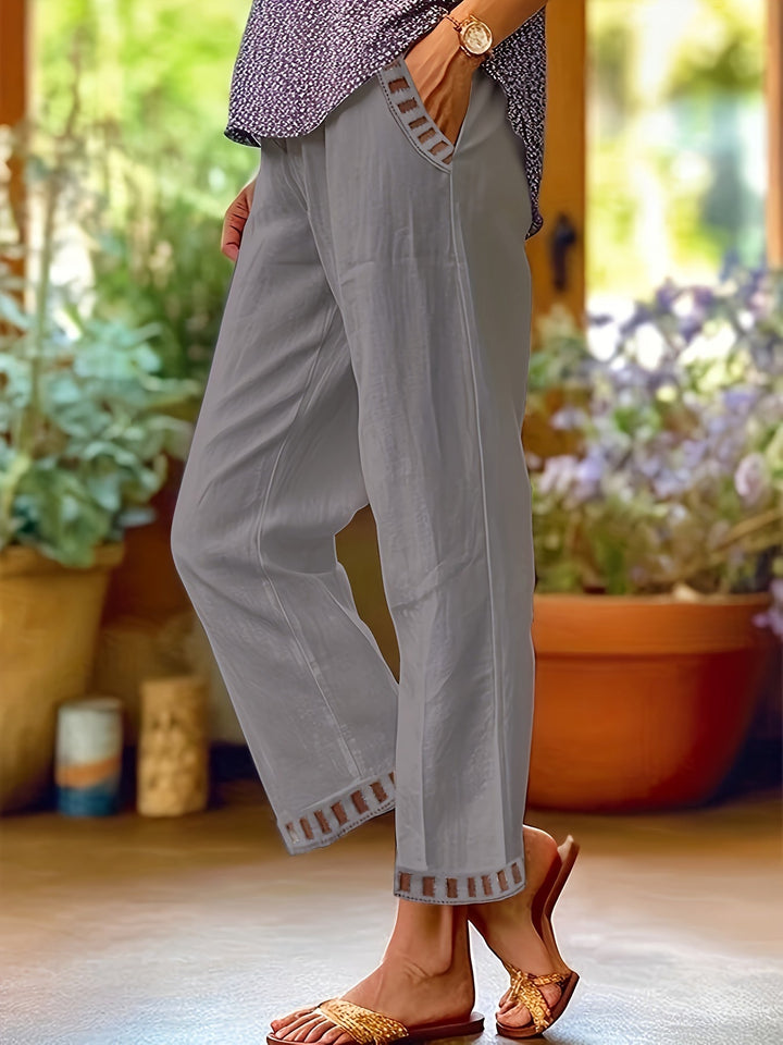 Wren | Pantalons courts décontractés avec finitions côtelées