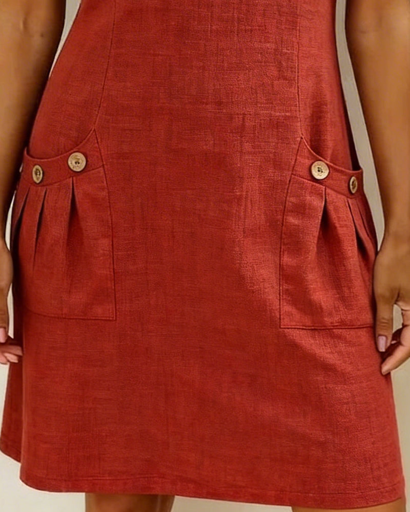 Robe en coton et lin