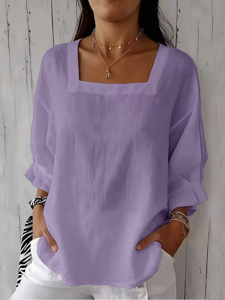 Alvessa blouse croisée à manches longues - Violet