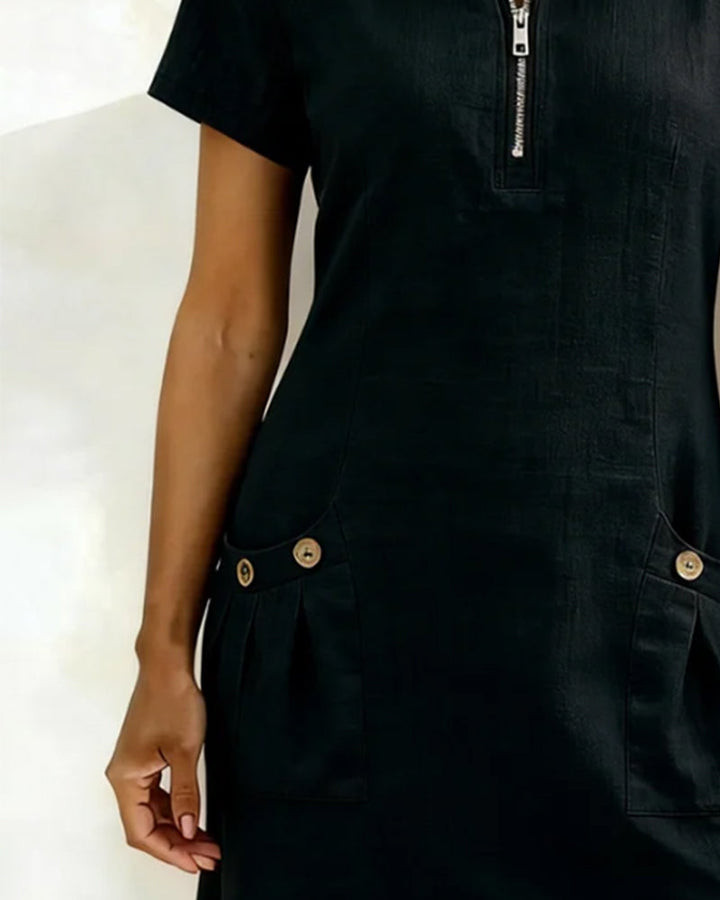 Robe en coton et lin
