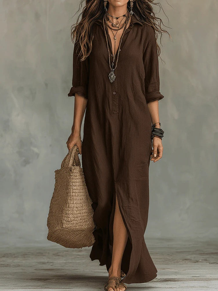 SAULE | Robe Maxi Effortless Silhouette Flatteuse Polyvalente Pour Un Port Quotidien