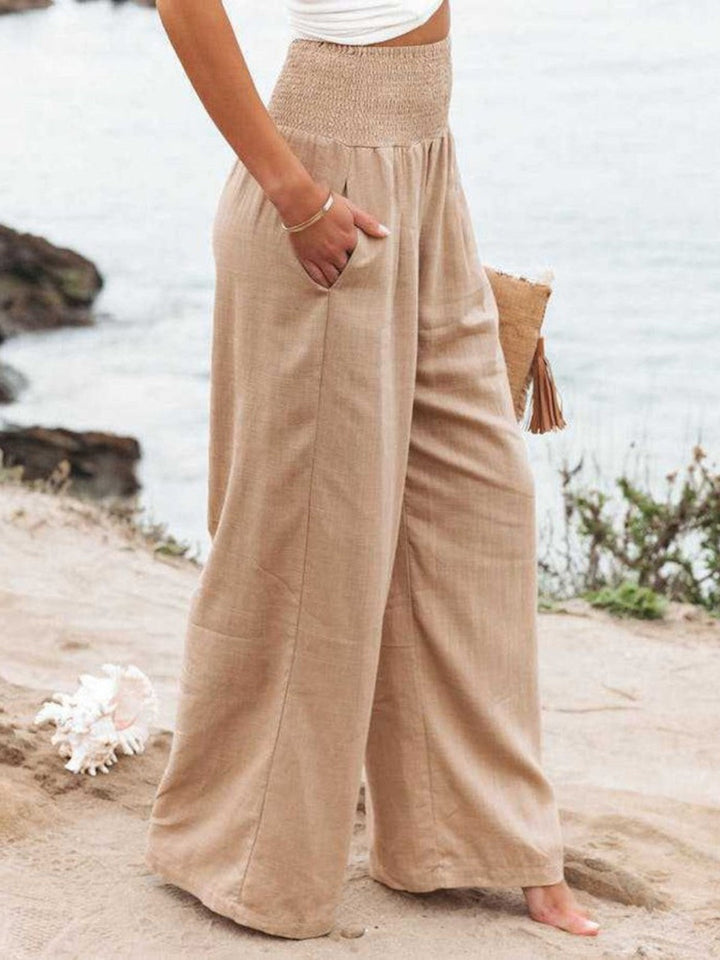 Thaloria – Pantalons en Lin à Jambes Larges
