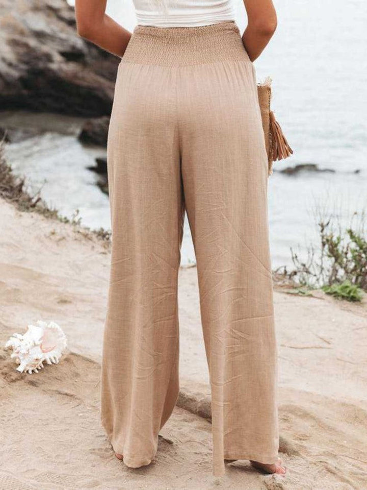 Thaloria – Pantalons en Lin à Jambes Larges