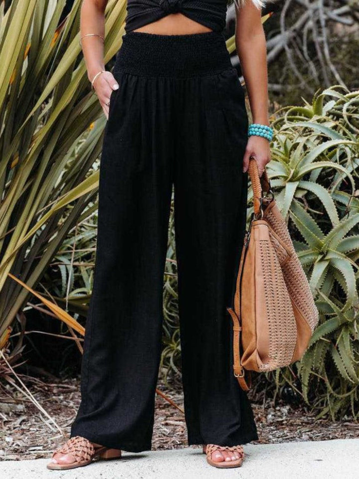 Thaloria – Pantalons en Lin à Jambes Larges