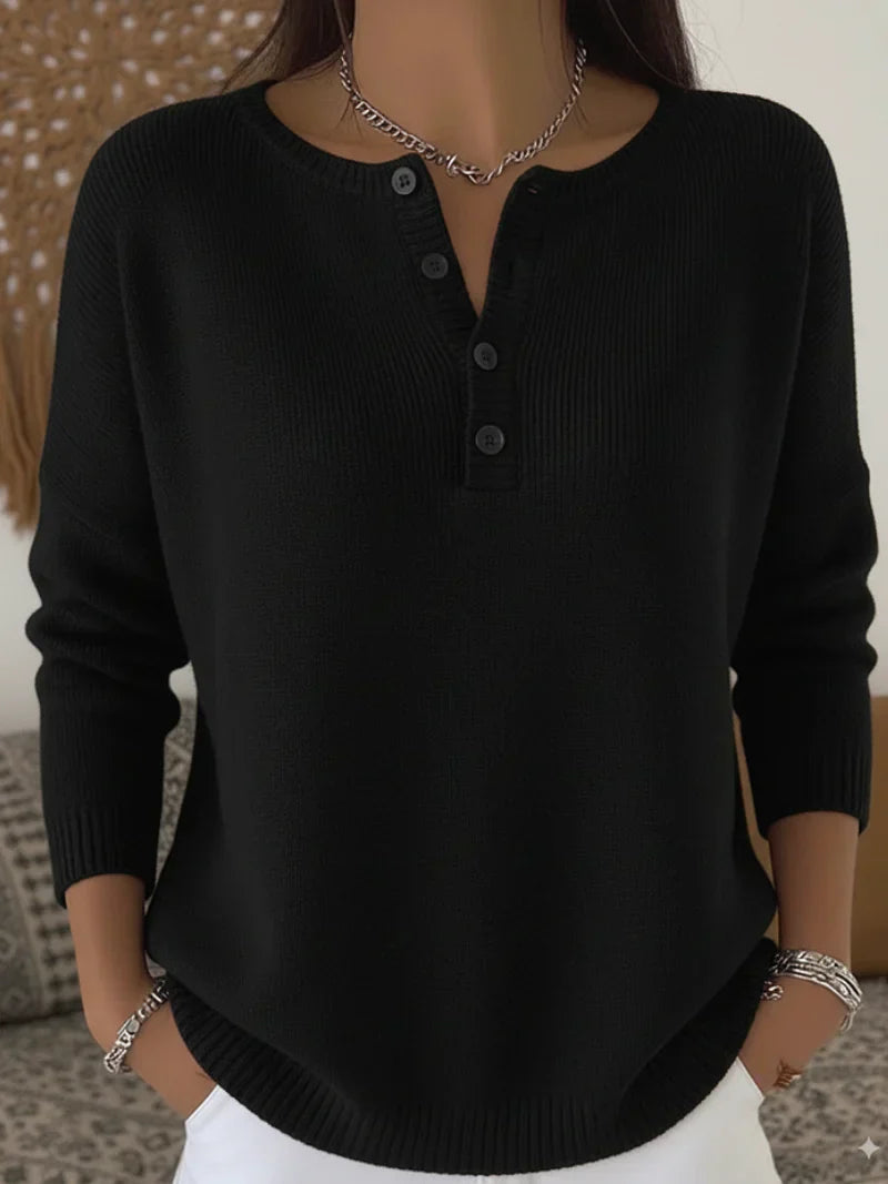 Chandail boutonné Noir