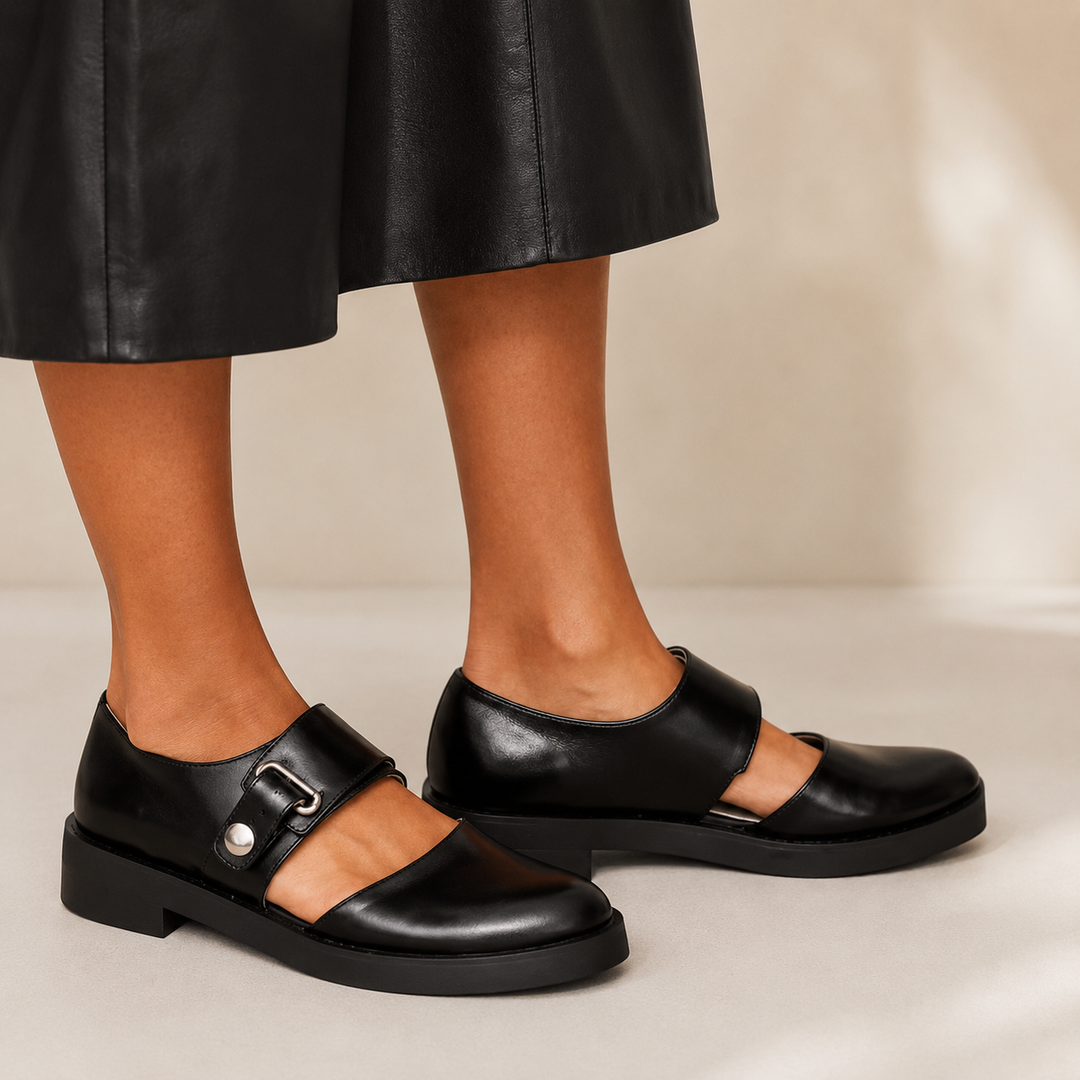 Chaussures Orthopédiques Mary Jane en Cuir Véritable