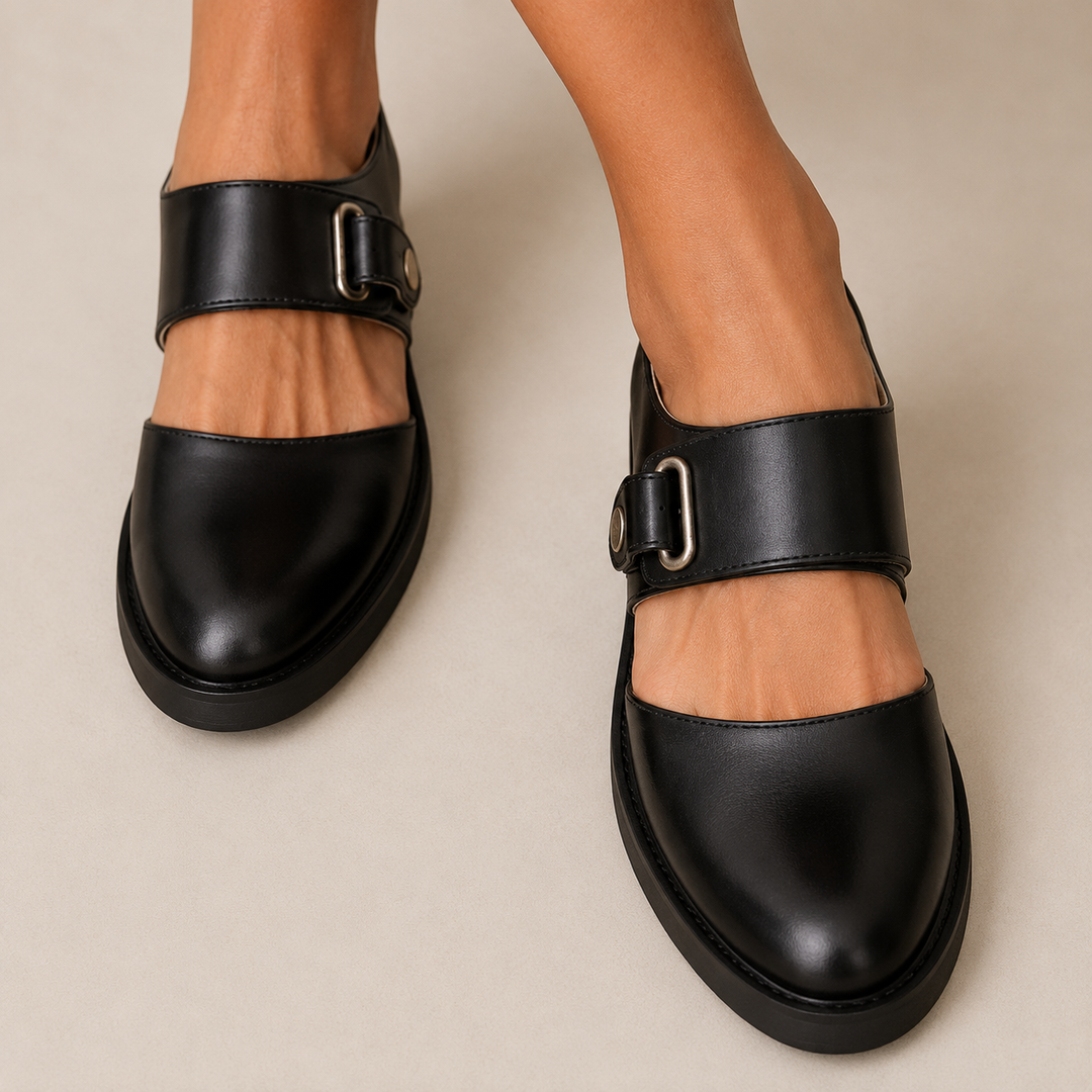 Chaussures Orthopédiques Mary Jane en Cuir Véritable