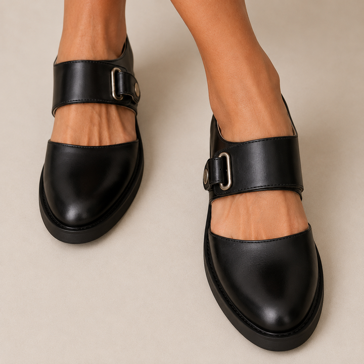 Chaussures Orthopédiques Mary Jane en Cuir Véritable
