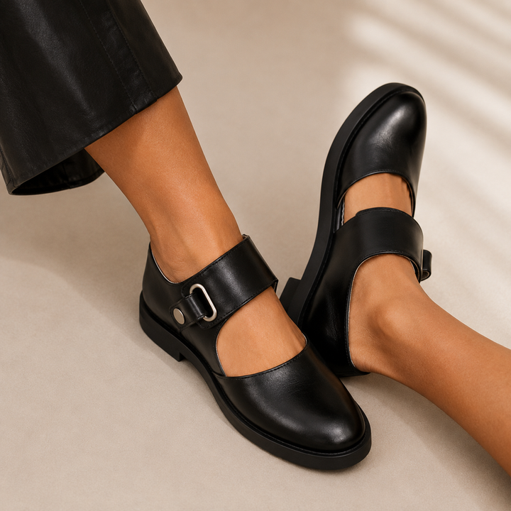 Chaussures Orthopédiques Mary Jane en Cuir Véritable
