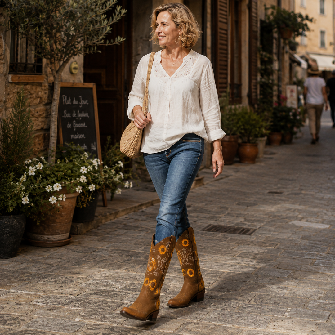 Daisy™ | Bottines Western Orthopédiques en Daim