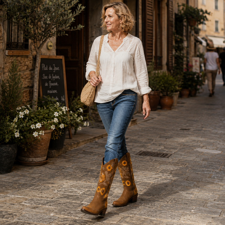 Daisy™ | Bottines Western Orthopédiques en Daim