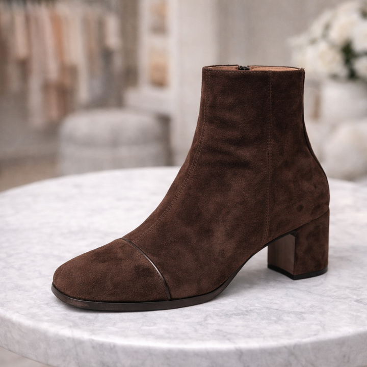 Victoria | Bottines à Talons avec Bout Carré