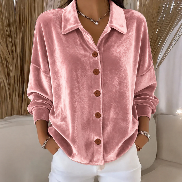 Sofia | Gilet Chemise en Velours