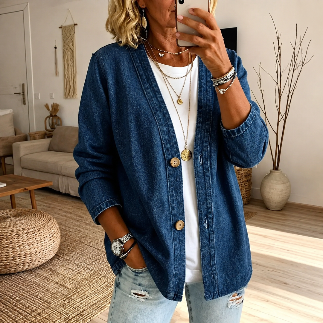 Manon | Veste en Jean Boutonnée