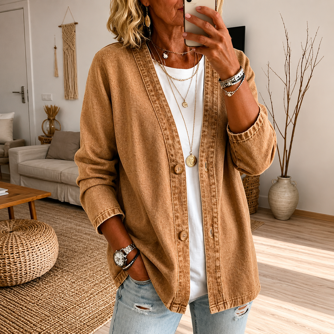 Manon | Veste en Jean Boutonnée