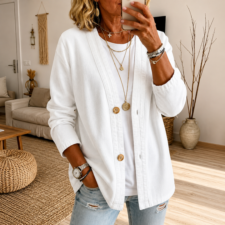 Manon | Veste en Jean Boutonnée