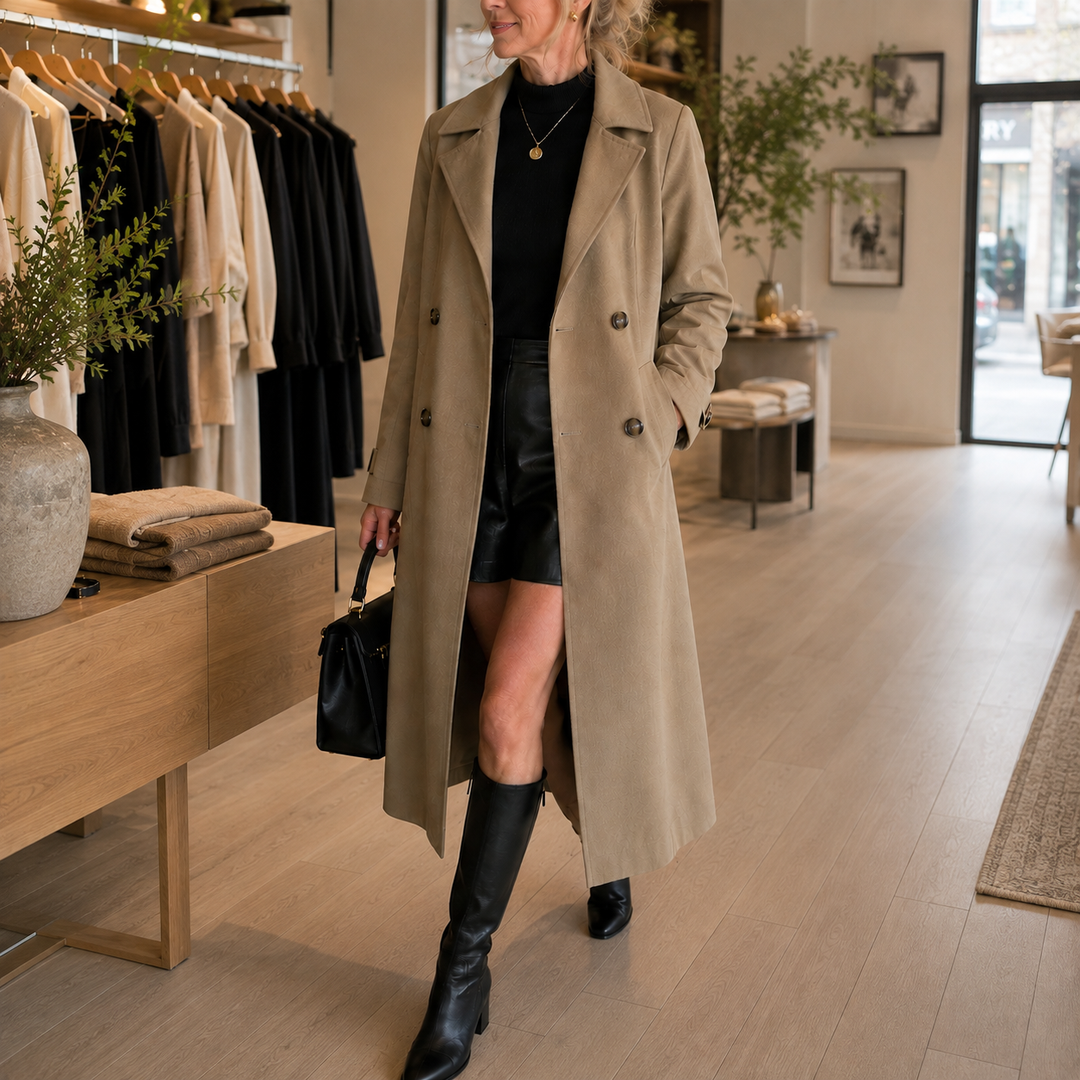 Céline | Manteau Long Rembourré Velours