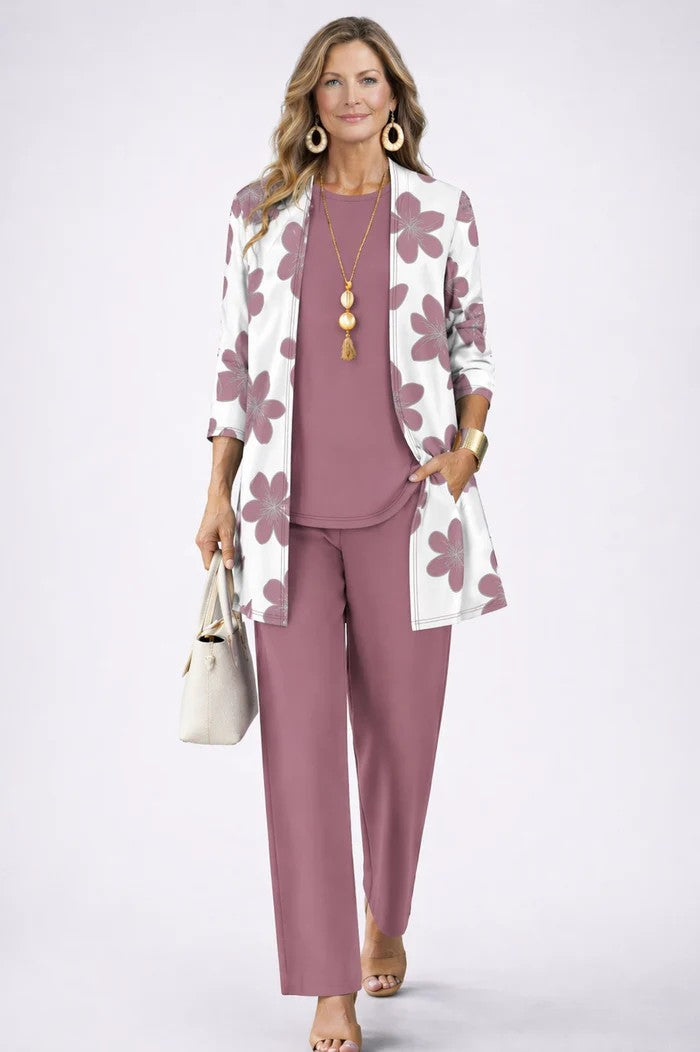 Ensemble trois pièces Rose pâle