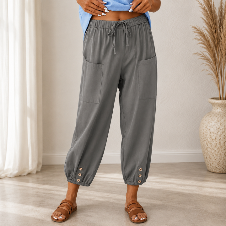 Jolie™ | Pantalon Large en Coton-Lin
