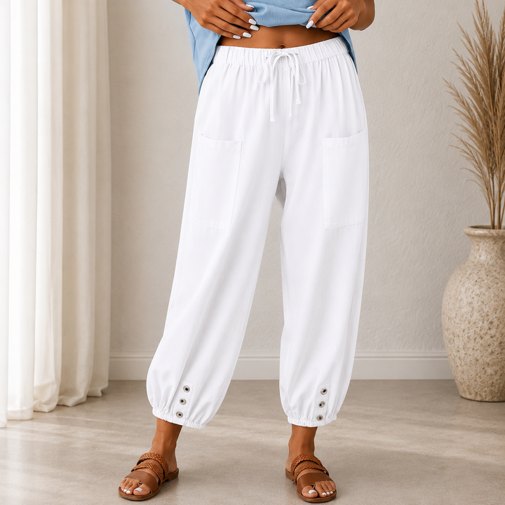 Jolie™ | Pantalon Large en Coton-Lin