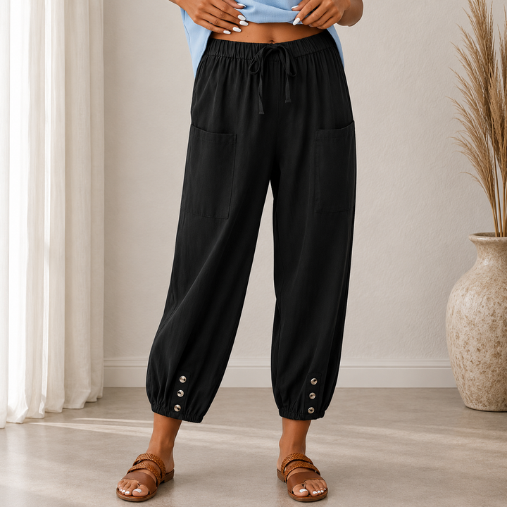 Jolie™ | Pantalon Large en Coton-Lin