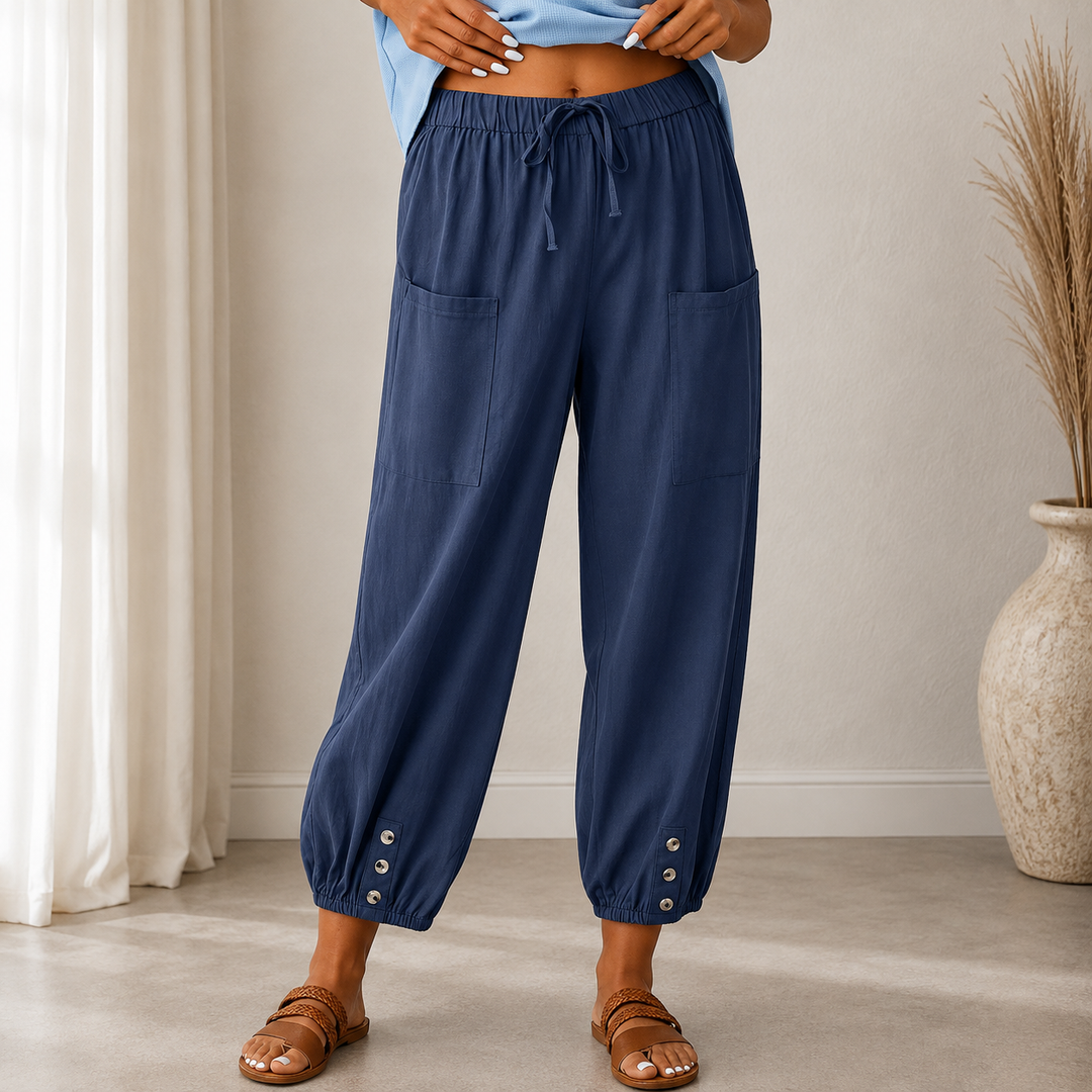 Jolie™ | Pantalon Large en Coton-Lin