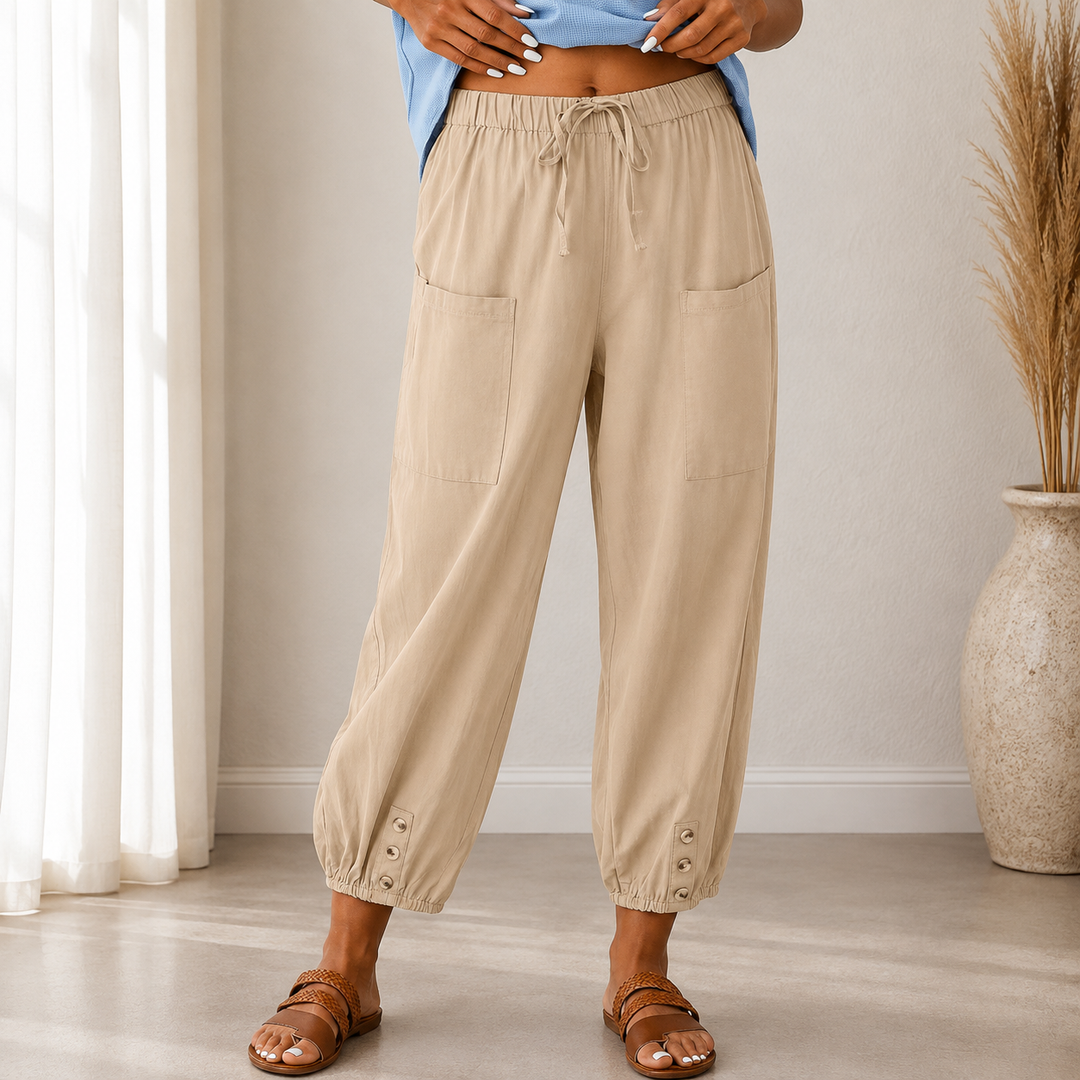 Jolie™ | Pantalon Large en Coton-Lin