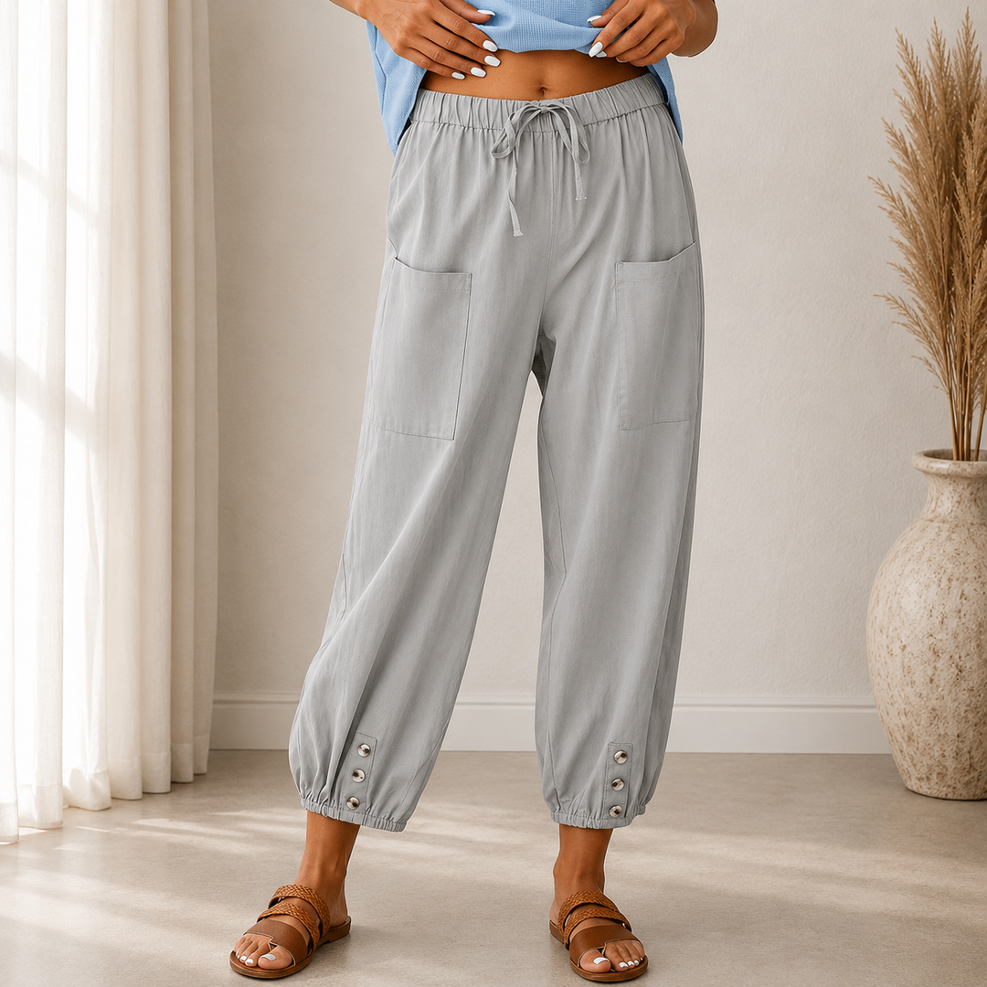 Jolie™ | Pantalon Large en Coton-Lin
