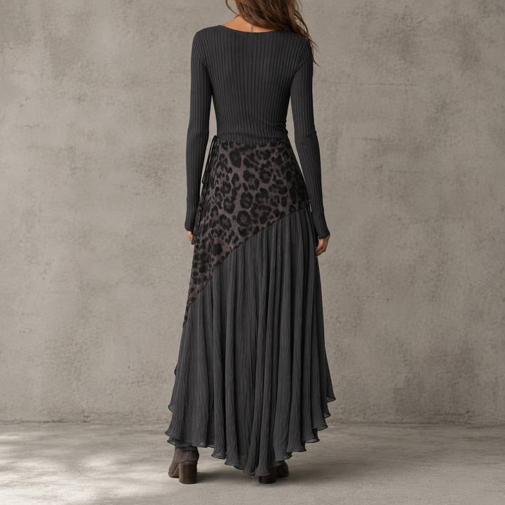Rosaline™ | Robe Longue Imprimé Léopard