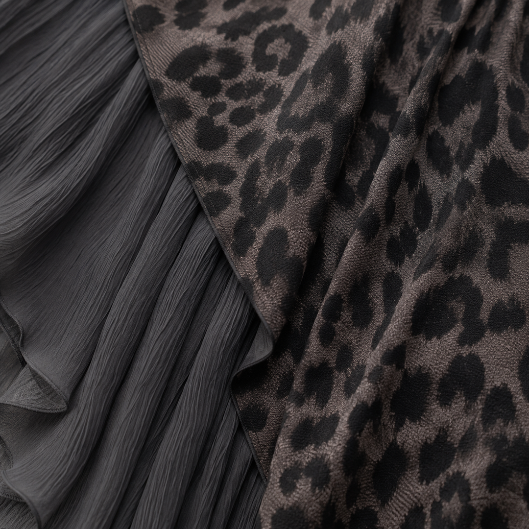 Rosaline™ | Robe Longue Imprimé Léopard