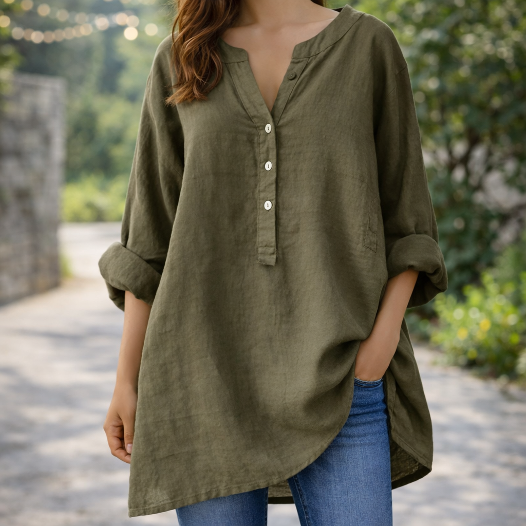 Freja™ – Chemise Légère et Confortable avec Boutons