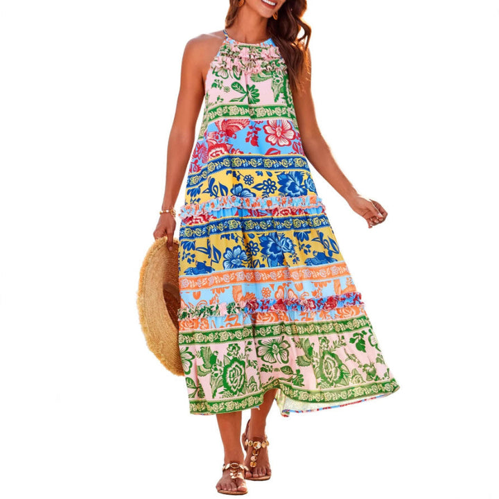 FELICITY™ – Robe Maxi Évasée Chic Boho à Bretelles