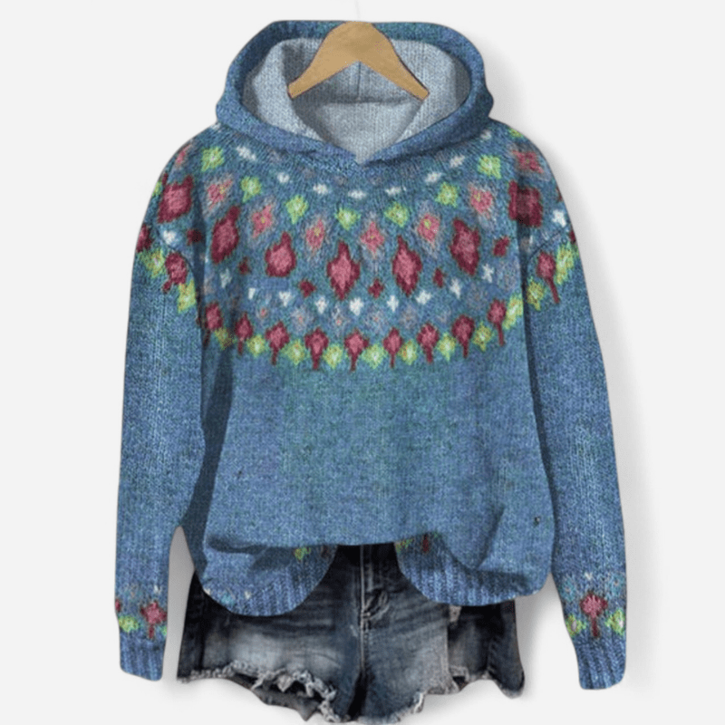 Gabrielle - Sweat à capuche - Bleu denim