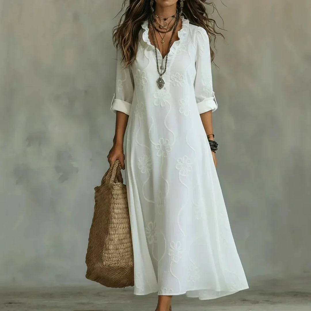 Sienna™ | Robe d'été à fleurs camouflant le ventre